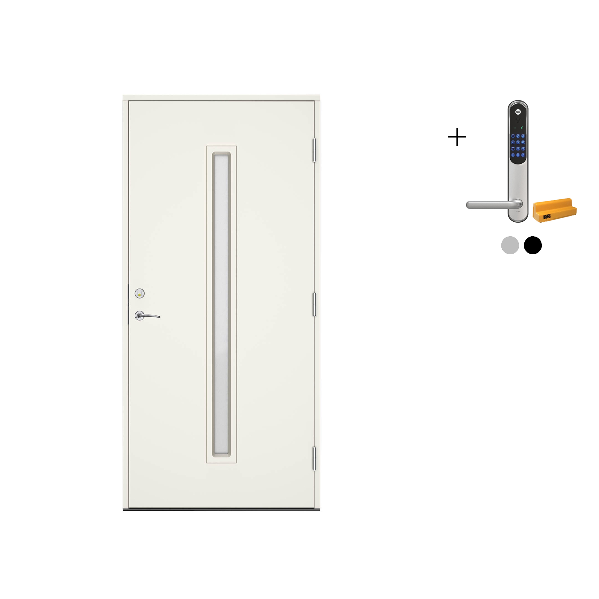 Ytterdør Swedoor Clever-Line+ Hamra med Yale Doorman Classic Home